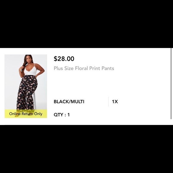 Floral Print Pants - Picture 2 of 2